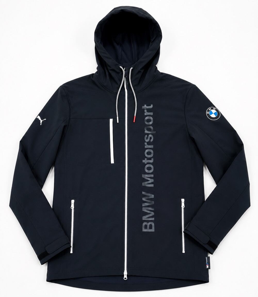 PUMA BMW Motorsport Hooded Softshell Jacket Men’s Medium Full Zip Performance